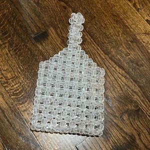 transparent acrylic beaded bag